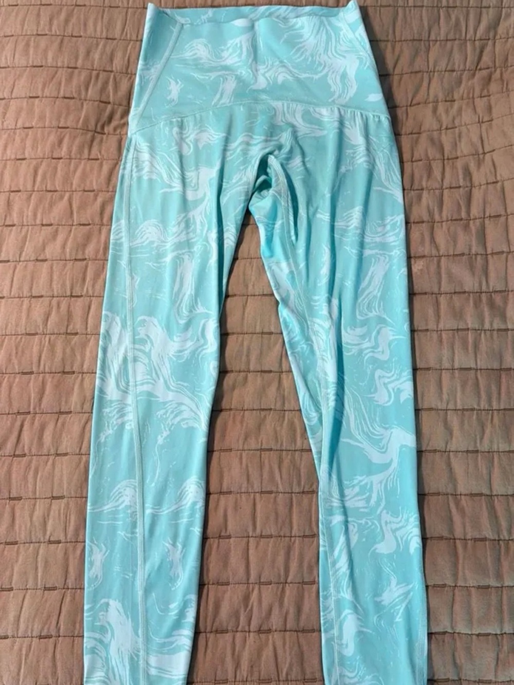 Gymshark Aqua Marble Athletic Leggings